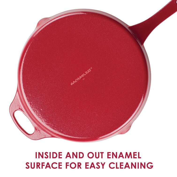 Rachael Ray 12 Porcelain Enameled Cast Iron Skillet 