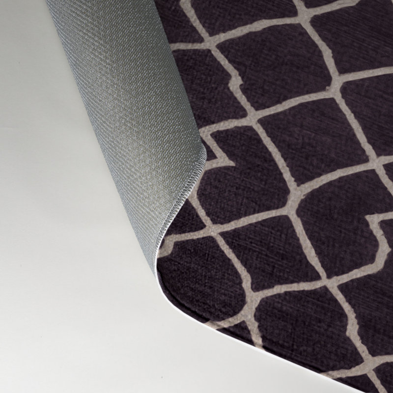 Tapis mauve intérieur et extérieur Trellis, Rectangulaire 3 pi x 5 pi