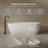 MonBlari 67" X 29.5" Freestanding White Soaking Solid Surface Bathtub with Overflow and Pop-up Drain For Bathroom-120904048