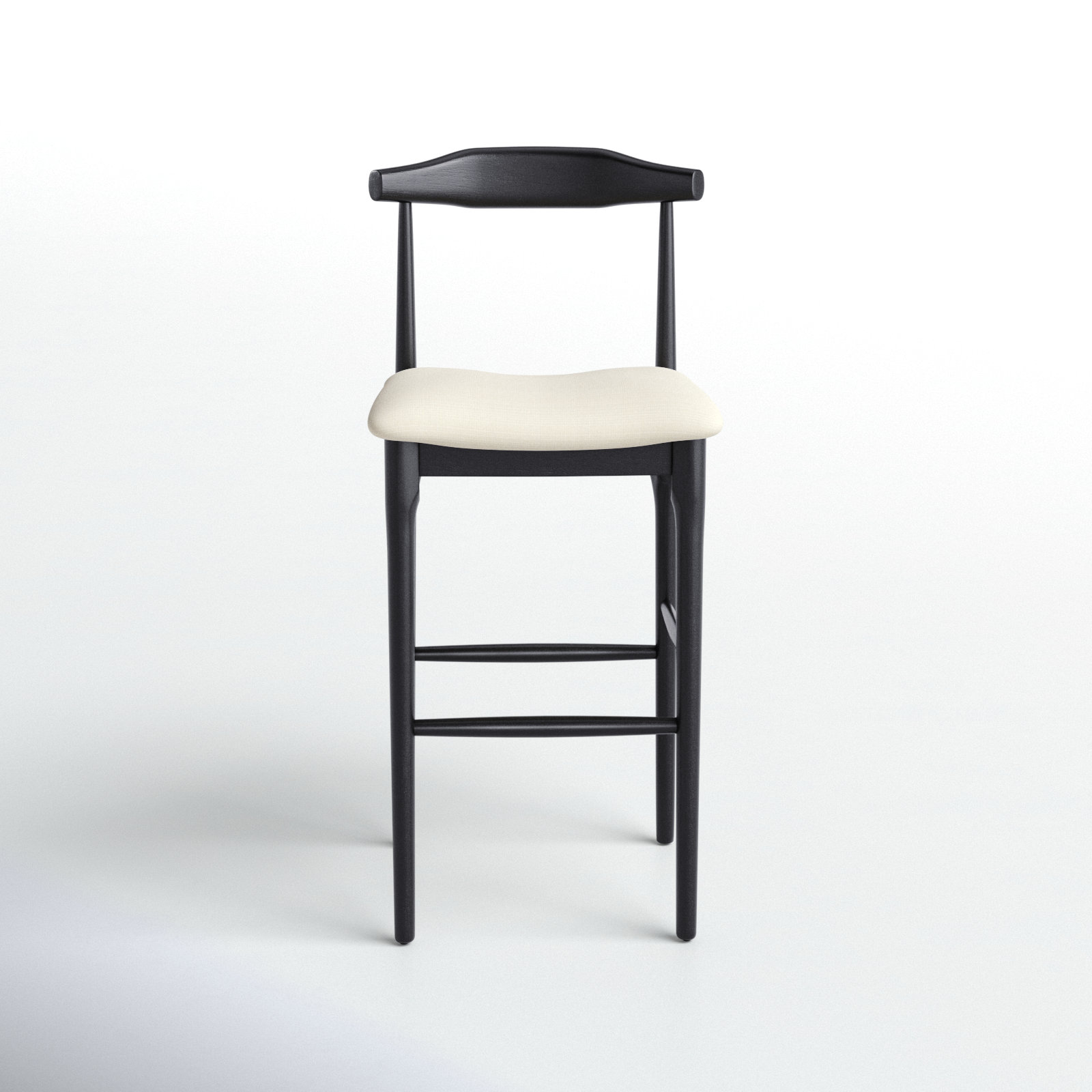 Hank Counter/Bar Stool, Black, Cream, Bar Stool (29.6" Seat Height)
