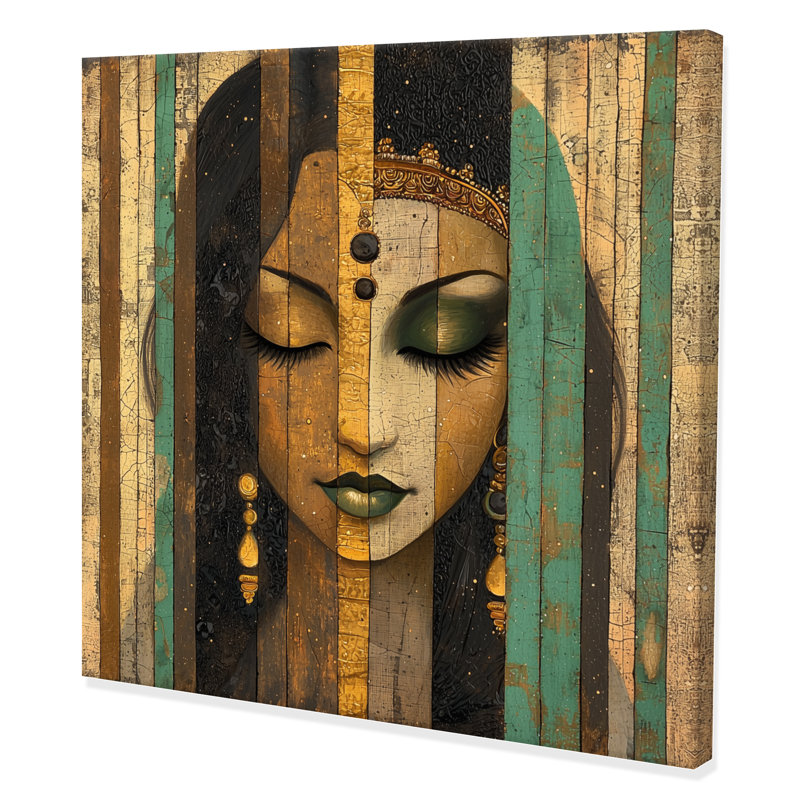 Maissane - salon d'art mural indien, 36" H x 36" W, Wrapped Canvas, Does Not Apply