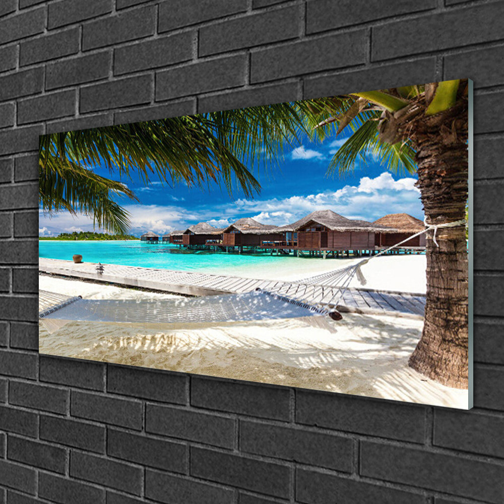 Glasbild Ocean Beach Landschaft