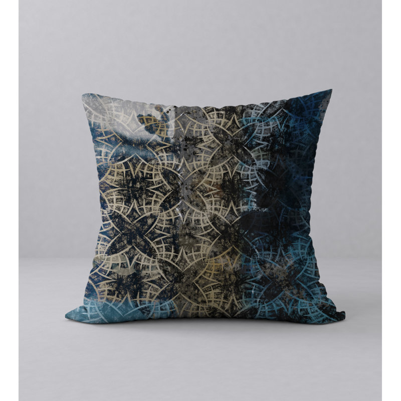 Abstract Throw Pillow, 18" H x 18" W