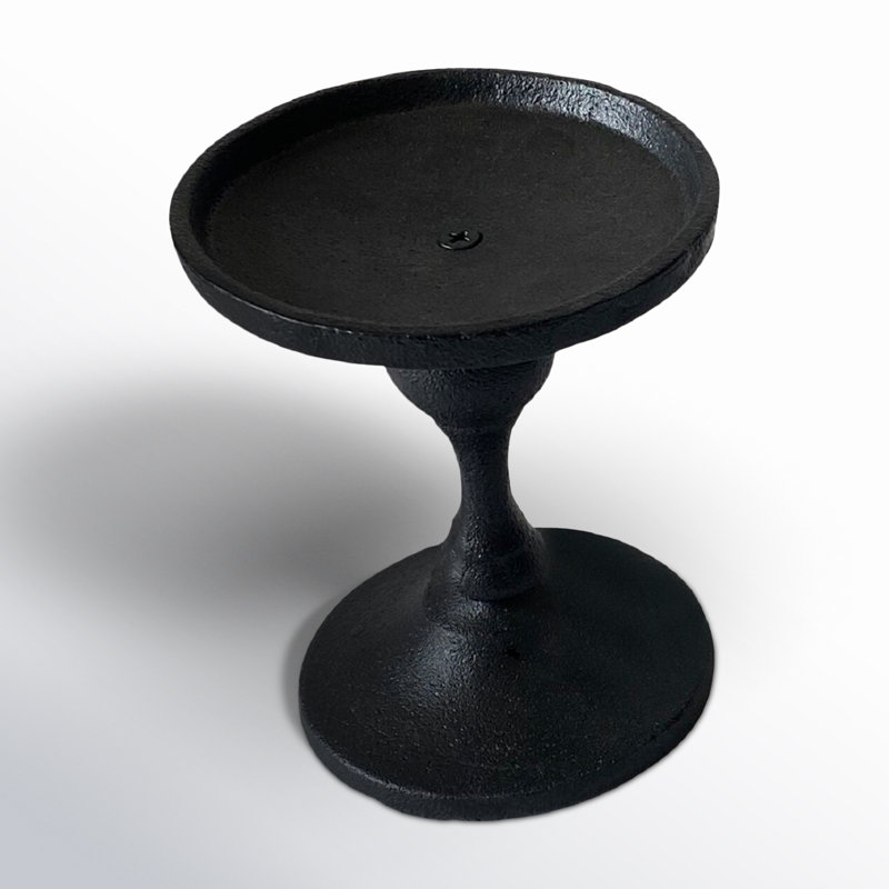Iron Tabletop Dish, Black, 5.12" H x 4.33" W x 4.33" D