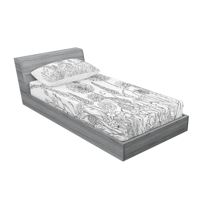 Microfiber Floral Sheet Set