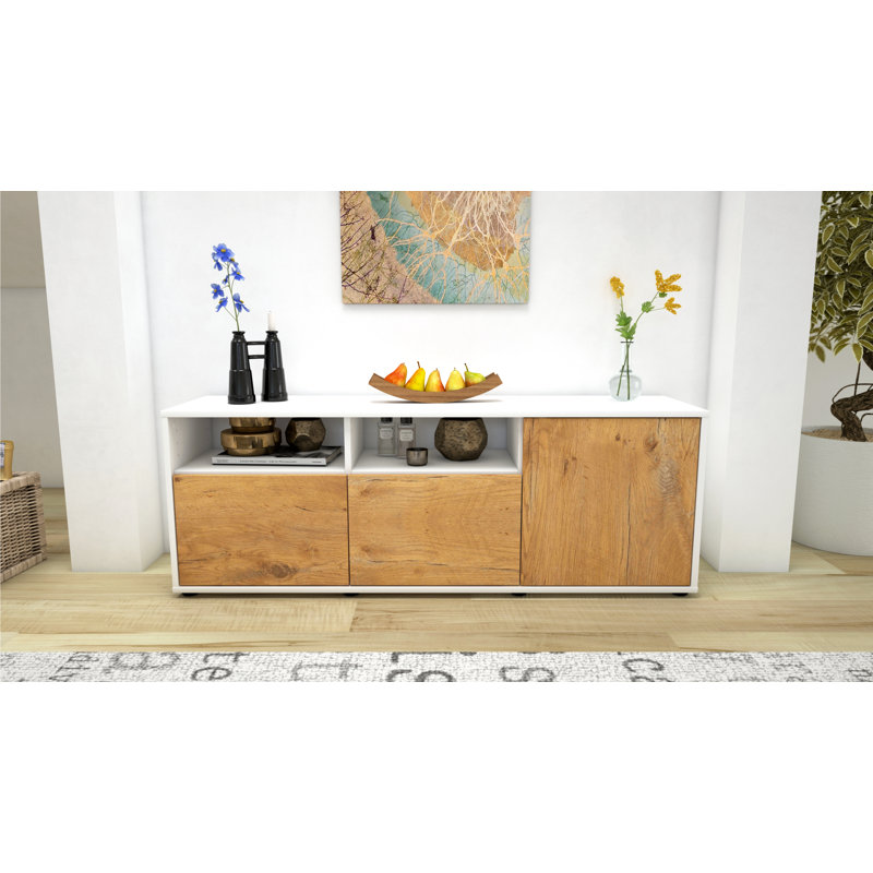 Wyss TV Stand, Oak / Matt White