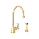 Georgian Era Single Handle Kitchen Faucet with Accessories