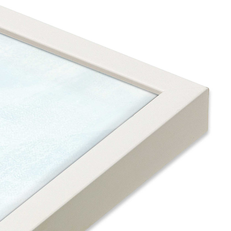Ensemble de 2 impressions sur toile Cloudy Shoreline Hues, Cadre opaque blanc, H 17,5 po x l 33,5 po x P 1,25 po