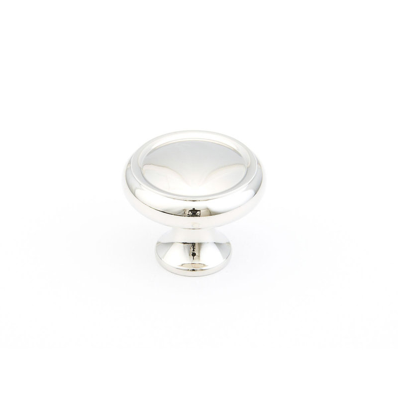 Country Mushroom Knob, Polished Nickel