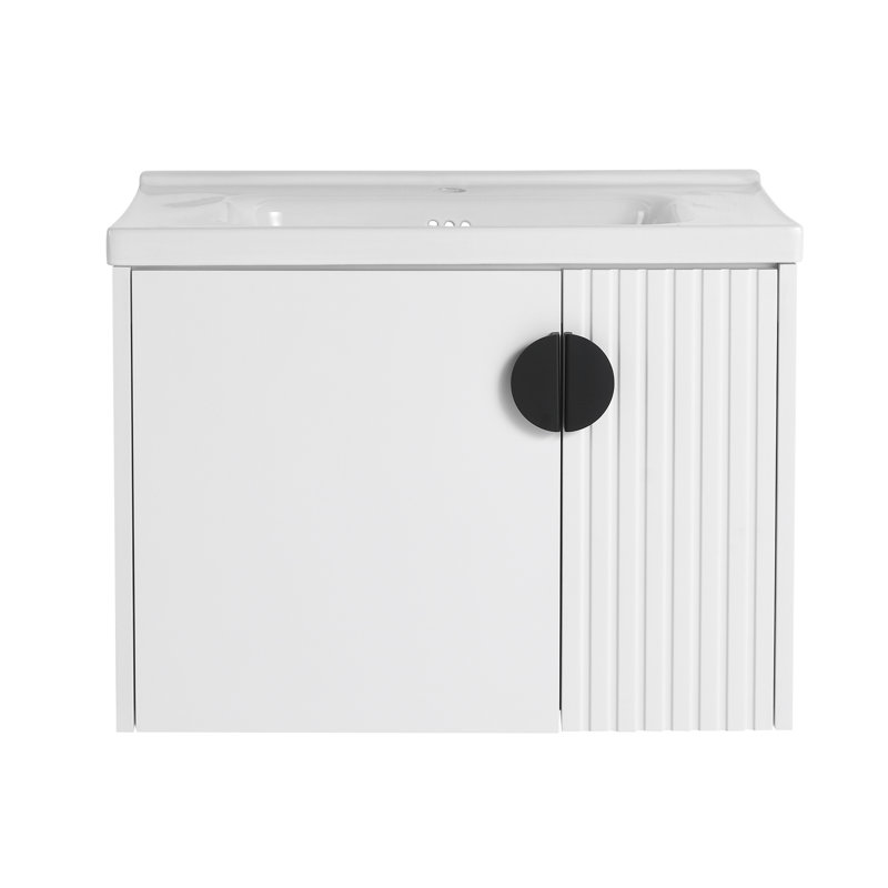  Meuble-lavabo mural avec lavabo, Blanc