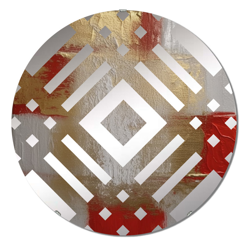 Therica - Miroir décoratif diamant, 23,6 po x 23,6 po