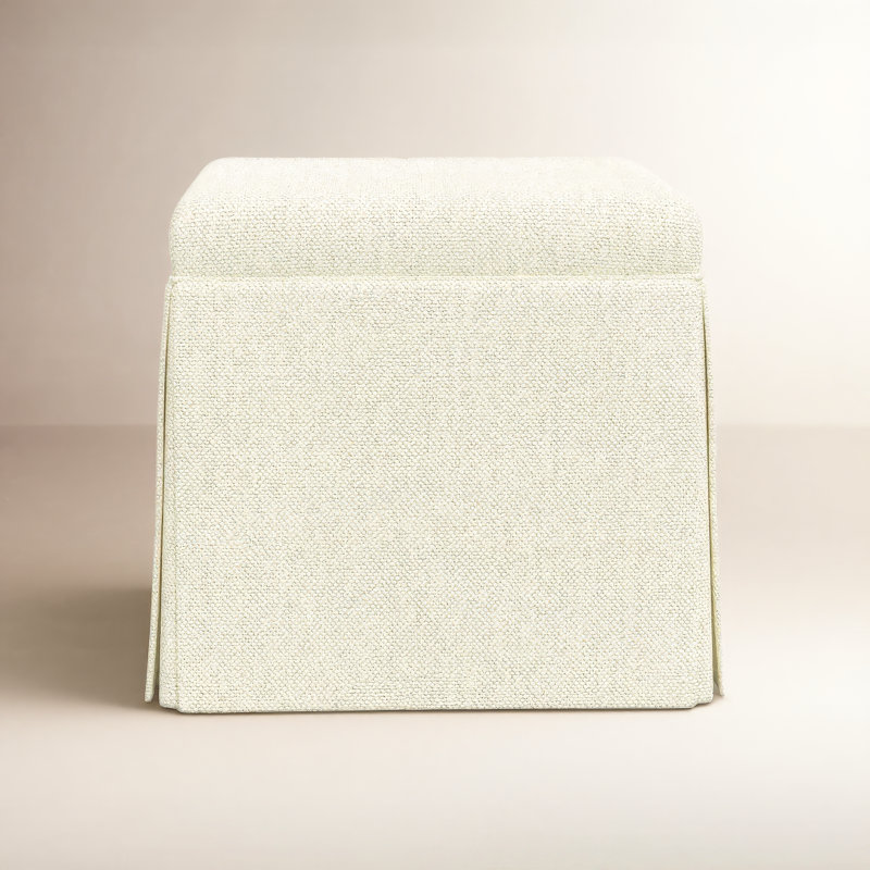 Bash Upholstered Storage Ottoman, Milsap Canvas Sustain® Tweed