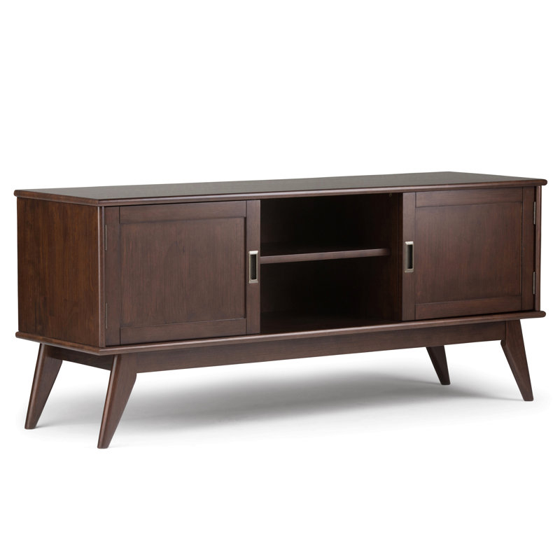 Meuble télé Mid-Century, Marron foncé