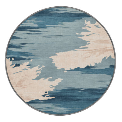 Tapis gris aquarelle lavable à la machine