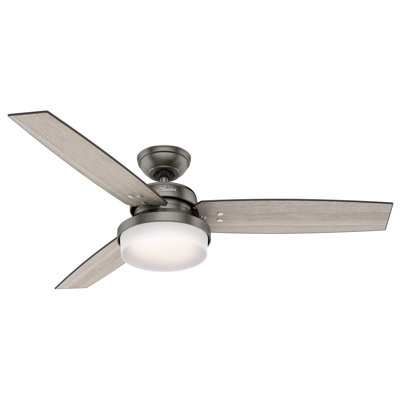 Ventilateur de plafond standard 52 pouces à 3 pales avec télécommande et ensemble d'éclairage inclus Sentinel