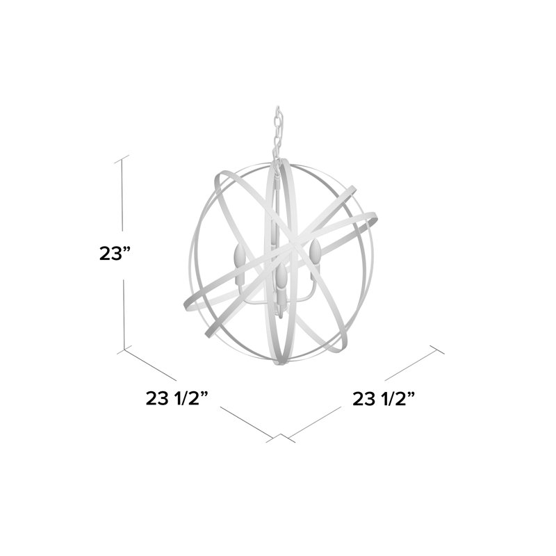 Axis 4 - Light Dimmable Globe Chandelier, Aged Brass/Black
