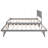 Full Size Platform Bed With Adjustable Trundle,Gray