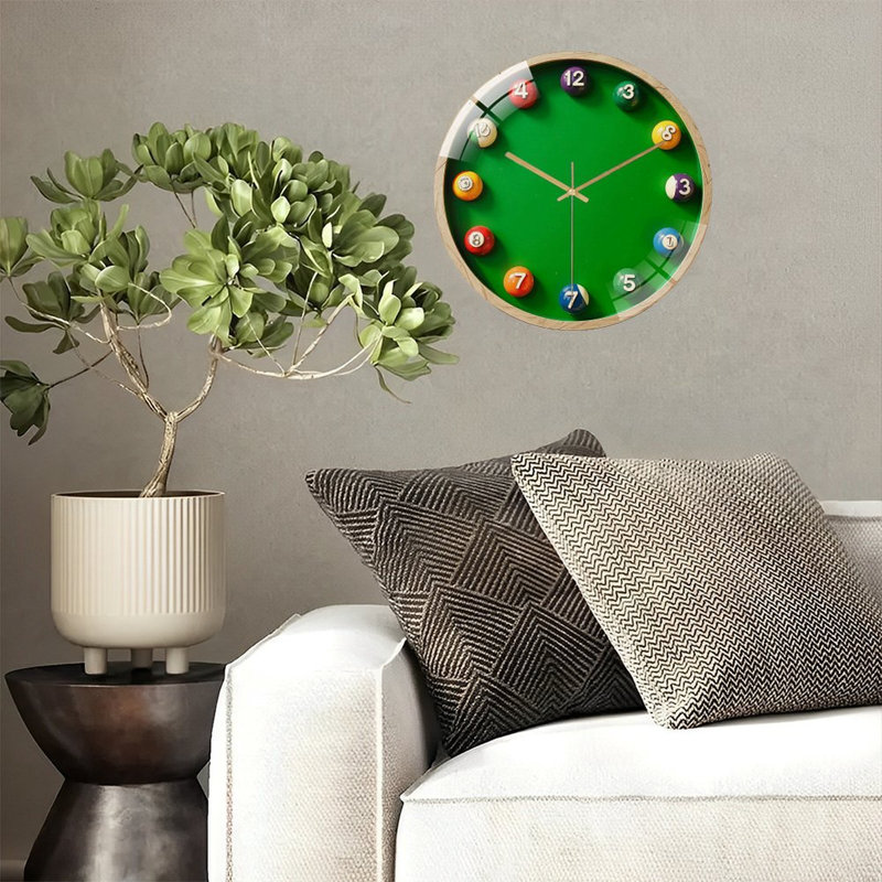 Horloge murale moderne en verre 12 po