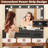 Makeup Vanity Desk with Large Mirror and 10 LED Lights, Outlet and stool included(Black)-393923656