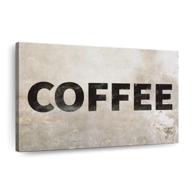 «Coffee Grunge», impression sur toile tendue