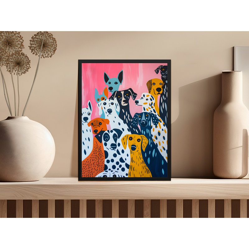 Dog Wall Art Dogs Print Matte Vertical Poster Modern Home Decor Animal Art Canine Illustration Puppy Lover Gift Trendy Wall
