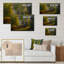 «Morning Sunlight Through The Birches II - Lake House», reproduction d'art murale-77245537-77245539
