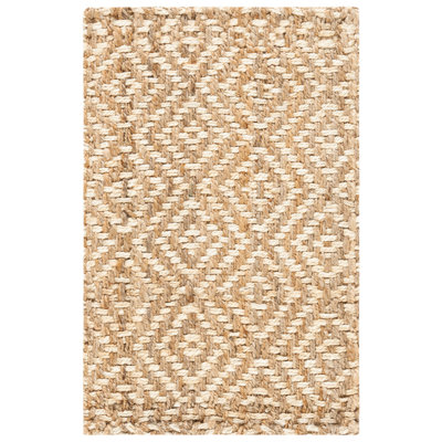 Aerionna Natural Fiber Hand Woven Jute Geometric Rug