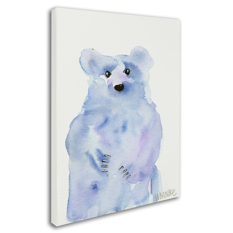 'Blue Bear' Canvas Art, 19" H x 14" W x 2" D