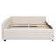 Lit tapissier beige avec lit gigogne et ports USB pratiques-1516866232