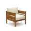 Fauteuil d'extérieur en bois massif l 27,1 po avec coussins épais