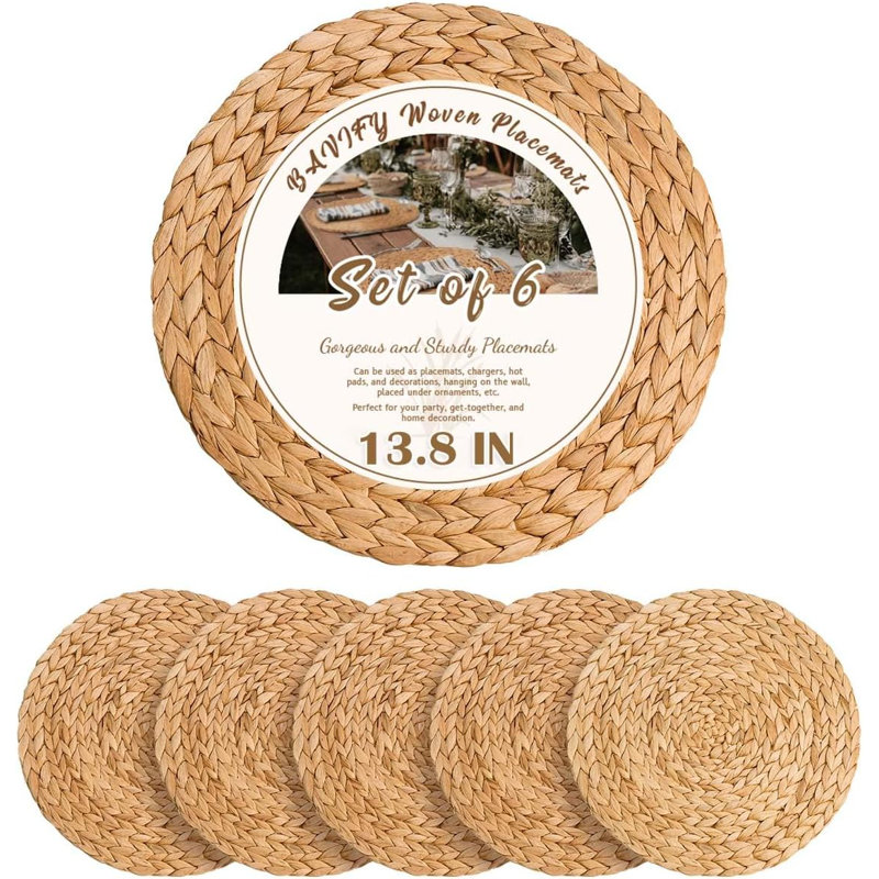 Ensemble de 6 napperons bohème Boho