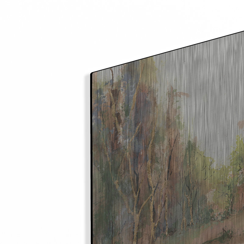 Art mural en métal «Gilded Path 2» par Chris Paschke, H 12 po x l 12 po