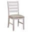 Ensemble de 2 chaises décontractées pour salle à manger décontractée avec siège rembourré au fini blanc grisâtre