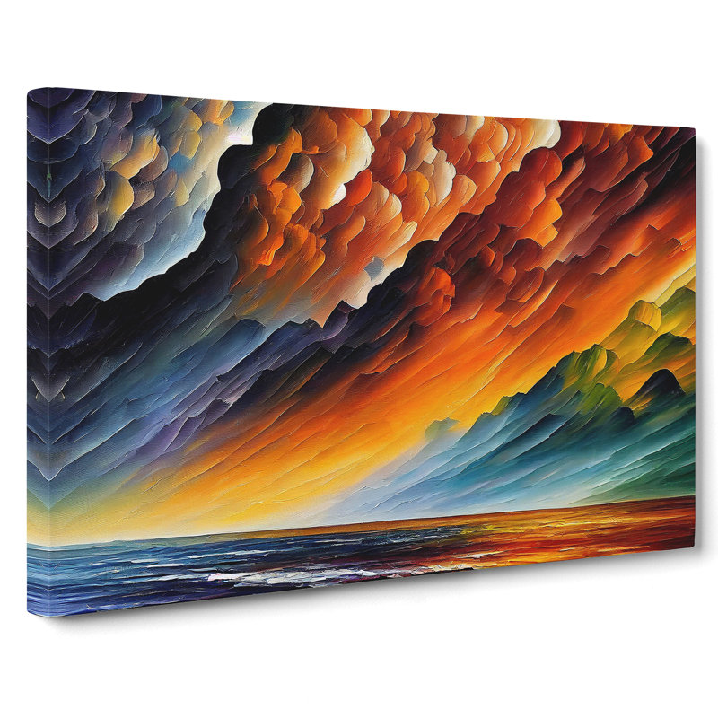 Contoured Thunderstorm - Wrapped Canvas, 50cm H x 76cm W x 3cm D