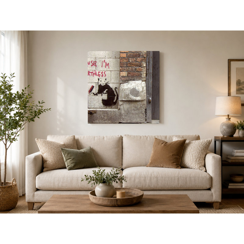 Because I'm Worthless — Street Art Print — Canvas Wall Art
