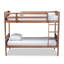 Lit superposé simple Harriet Bee de style contemporain - couleur noyer