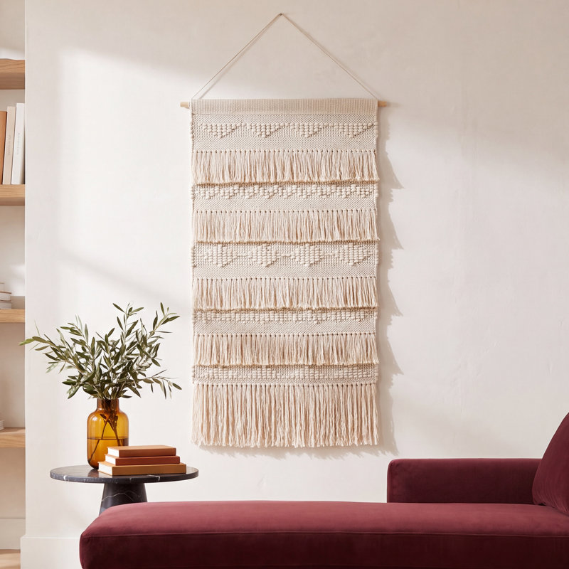 Venora Cotton Wall Hanging with Rod