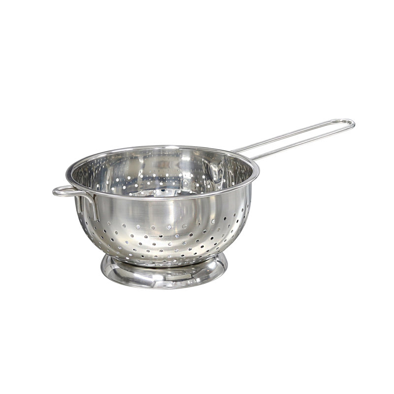 Buckingham Stainless Steel Hemisphere Colander with Long Handle, 9.5cm H X 36cm W X 18cm D