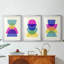 Bright Stack I - Impression personnalisée de qualité supérieure avec cadre mat - 3 pièces-478690062-478690058