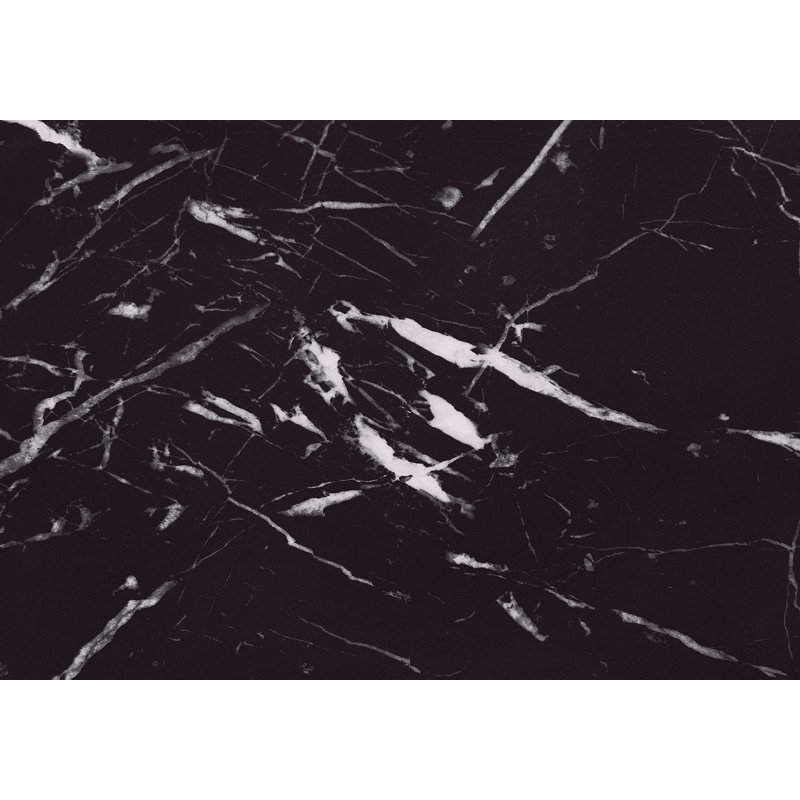 Computer Desk, Home Office, Laptop, Storage Shelves, 48"L, Work Marble Look Laminate Metal, Contemporary, Modern, Black