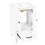 Meuble-lavabo de 20 po avec lavabo et armoire attrayants, deux portes et un tiroir blancs
