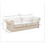 Canapé Chesterfield en cuir de vache véritable 94,5 po - capitonné à boutons, accoudoirs à volutes et boucles européennes-99317400