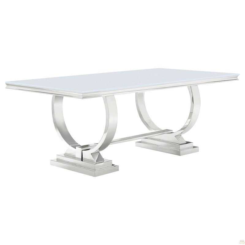 Table de salle à manger Mercy, Blanc