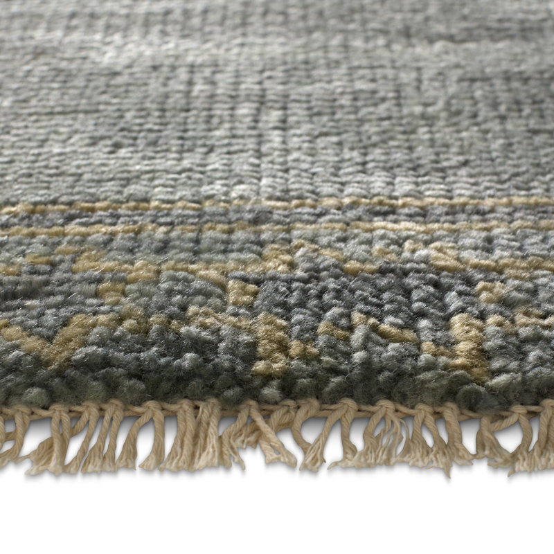 Jaipur Living Paphos CYP01 Handknotted Medallion Blue and Tan Area Rug (9'x12'), Rectangle 6' x 9'