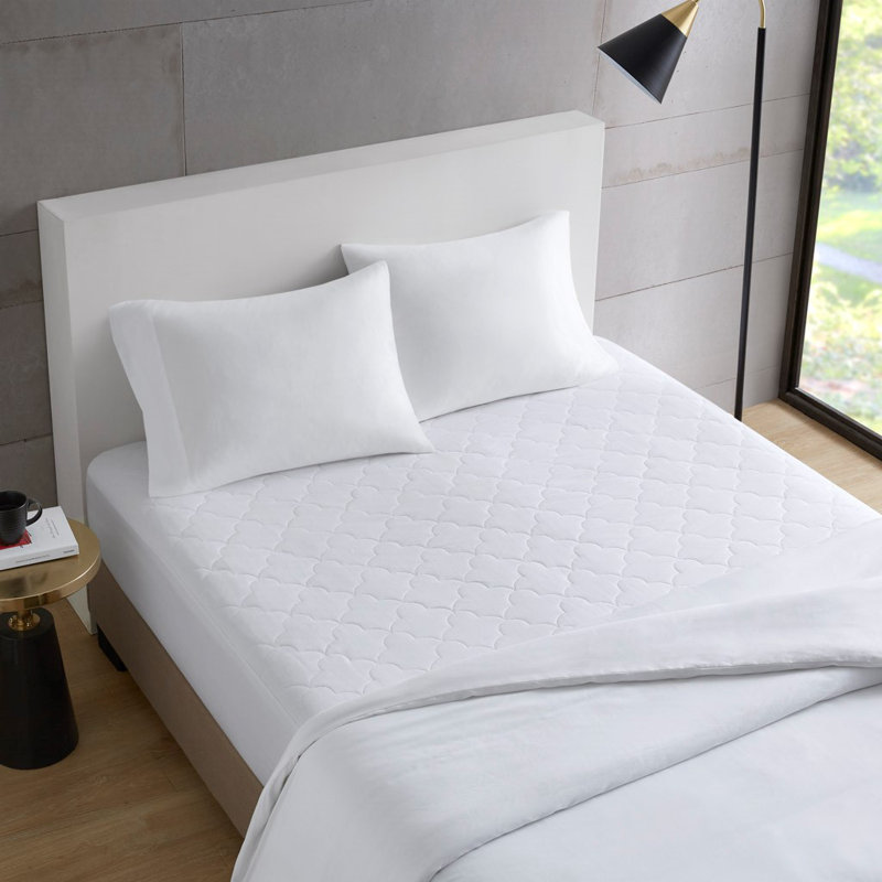 Protège-matelas en coton percale matelassé Alwyn Home Sais, Simple