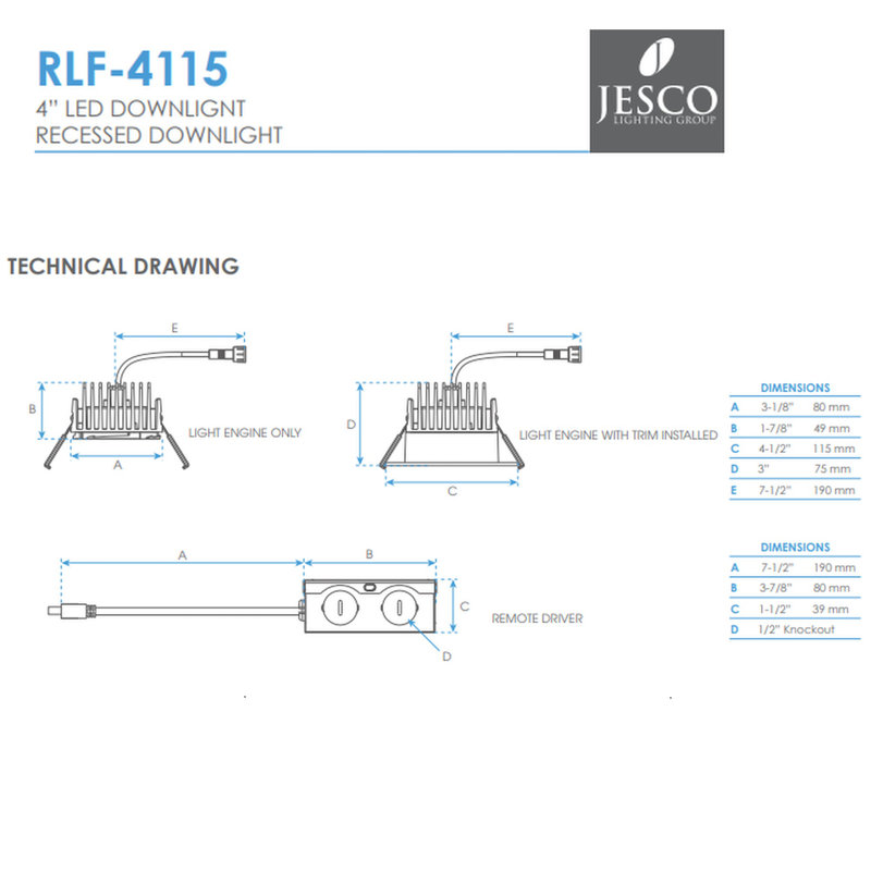4-Inch Recessed Lighting Engine