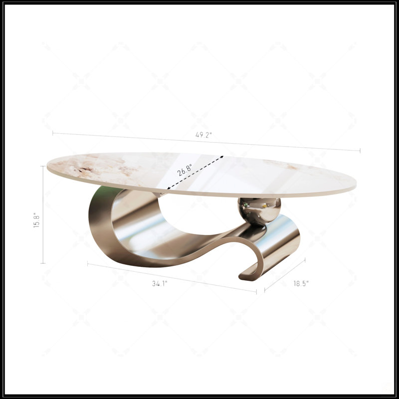 Table basse 49,2 po, Brun