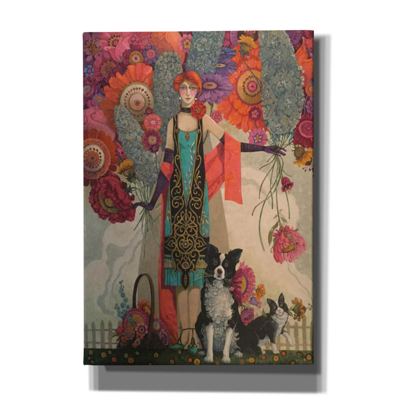 «The Gatherers» par David Galchutt, art mural sur toile, H 26 po x l 18 po x P 0,75 po