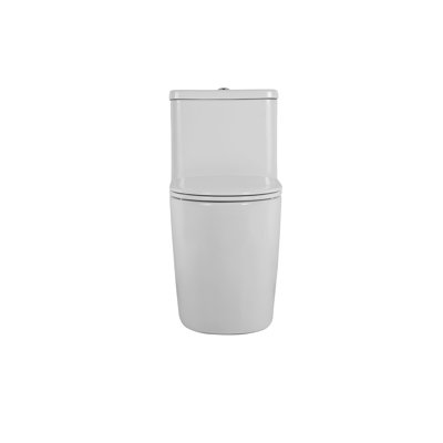 Toilette allongée blanche une pièce à double chasse 1,1 / 1,6 GPF, hauteur confortable, siège à fermeture douce, certifiée CUPC et WaterSense