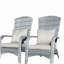 Chaise de patio avec coussins (coussin gris)